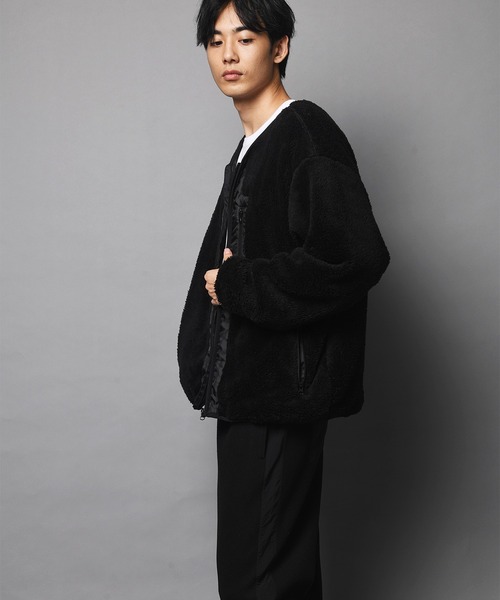 JACKROSE(ジャックローズ)の「WEB限定 JE-CRS0-シェルパフリースジップカーディガン(カーディガン/ボレロ・メンズ・ブラック/グレー・M/L)」の15枚目の写真