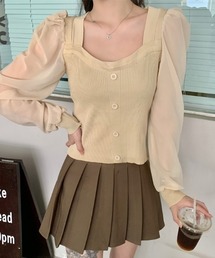 CLEA（クレア）の「シアースリーブリブトップス（ニット/セーター）」