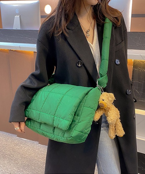 TABI PAL（タビパル）の「【TABI PAL】キルティング　ショルダーバッグ（ショルダーバッグ・レディース・グリーン/ブラック/オレンジ・FREE）」の12枚目の写真