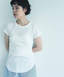 note et silence  | _◇et sort. コットンカシミヤジャガードテレコフレンチプルオーバー(Tシャツ/カットソー)