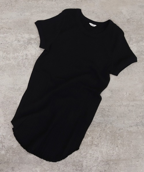 note et silence （ノートエシロンス）の「_◇et sort. コットンカシミヤジャガードテレコフレンチプルオーバー（Tシャツ/カットソー・レディース・ホワイト/ブラック・FREE）」の2枚目の写真