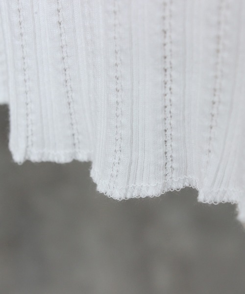 note et silence （ノートエシロンス）の「_◇et sort. コットンカシミヤジャガードテレコフレンチプルオーバー（Tシャツ/カットソー・レディース・ホワイト/ブラック・FREE）」の10枚目の写真