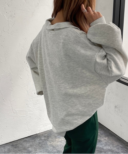 apres jour mignon(アプレジュールミニョン)の「ハーフジップスウェット【ZOZOTOWN限定アイテム】(スウェット・レディース・ブラック/パープル/マスタード/ナチュラル・X-LARGE/フリー)」の14枚目の写真