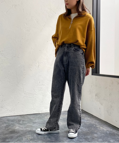 apres jour mignon(アプレジュールミニョン)の「ハーフジップスウェット【ZOZOTOWN限定アイテム】(スウェット・レディース・ブラック/パープル/マスタード/ナチュラル・X-LARGE/フリー)」の16枚目の写真