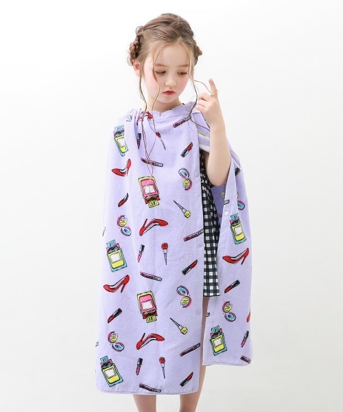 devirock（デビロック）の「ガールズラップタオル 80cm（スイムグッズ・キッズ・ホワイト/オフホワイト/ピンク/ブルー/ラベンダー/ブルー系その他/パープル系その他/ピンクベージュ/パープル/ブラック/その他15/その他13/その他14/その他12/その他11/ベージュ系その他/グリーン系その他・ONE SIZE）」の10枚目の写真