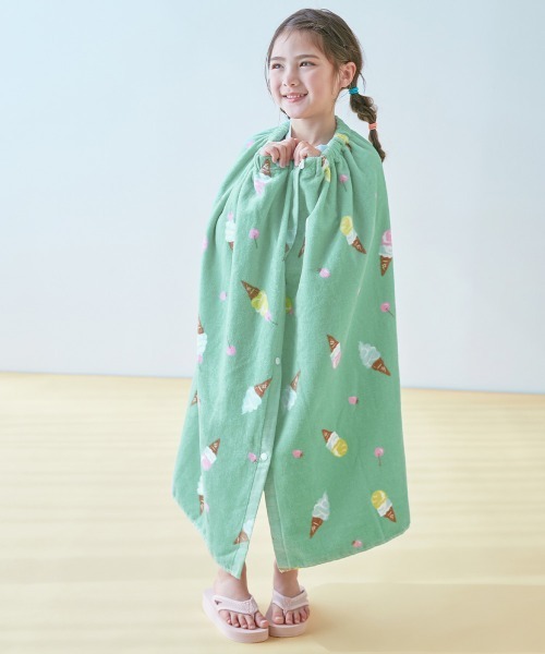 devirock（デビロック）の「ガールズラップタオル 80cm（スイムグッズ・キッズ・ホワイト/オフホワイト/ピンク/ブルー/ラベンダー/ブルー系その他/パープル系その他/ピンクベージュ/パープル/ブラック/その他15/その他13/その他14/その他12/その他11/ベージュ系その他/グリーン系その他・ONE SIZE）」の21枚目の写真