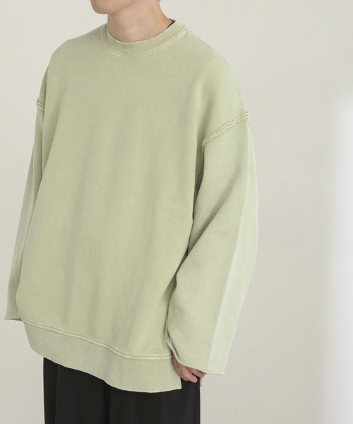 SENSE OF PLACE by URBAN RESEARCH（センスオブプレイスバイアーバンリサーチ）の「『ユニセックス』エクストラルーズケミカルスウェット（スウェット・メンズ・ライトブルー/ブラック/ピンク/イエロー/ブルー/ミント・MEDIUM/LARGE）」の3枚目の写真