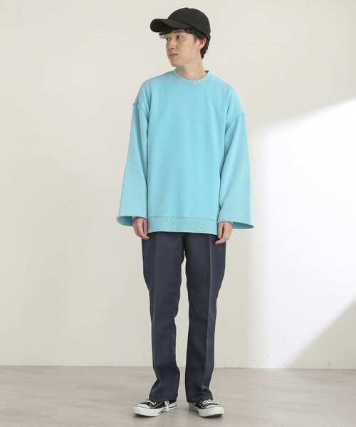 SENSE OF PLACE by URBAN RESEARCH（センスオブプレイスバイアーバンリサーチ）の「『ユニセックス』エクストラルーズケミカルスウェット（スウェット・メンズ・ライトブルー/ブラック/ピンク/イエロー/ブルー/ミント・MEDIUM/LARGE）」の8枚目の写真
