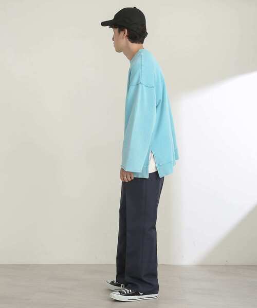 SENSE OF PLACE by URBAN RESEARCH（センスオブプレイスバイアーバンリサーチ）の「『ユニセックス』エクストラルーズケミカルスウェット（スウェット・メンズ・ライトブルー/ブラック/ピンク/イエロー/ブルー/ミント・MEDIUM/LARGE）」の11枚目の写真