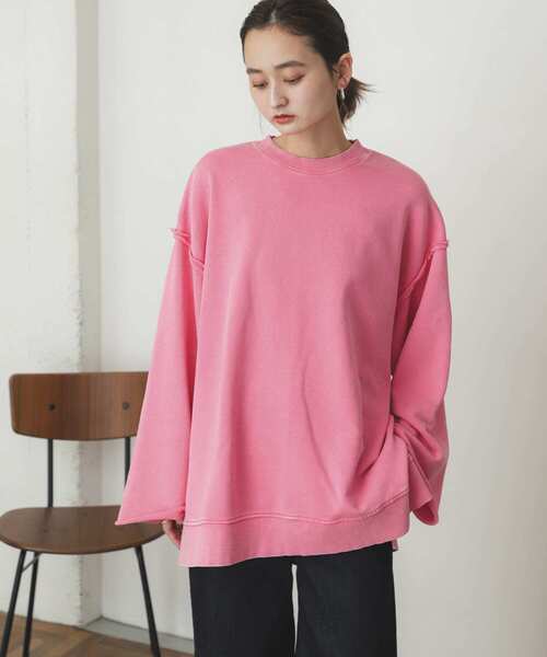 SENSE OF PLACE by URBAN RESEARCH（センスオブプレイスバイアーバンリサーチ）の「『ユニセックス』エクストラルーズケミカルスウェット（スウェット・メンズ・ライトブルー/ブラック/ピンク/イエロー/ブルー/ミント・MEDIUM/LARGE）」の19枚目の写真