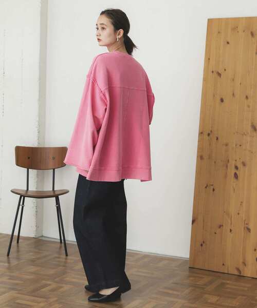 SENSE OF PLACE by URBAN RESEARCH（センスオブプレイスバイアーバンリサーチ）の「『ユニセックス』エクストラルーズケミカルスウェット（スウェット・メンズ・ライトブルー/ブラック/ピンク/イエロー/ブルー/ミント・MEDIUM/LARGE）」の22枚目の写真