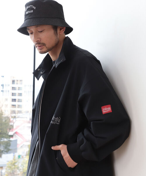 B:MING by BEAMS（ビーミングバイビームス）の「Manhattan Portage x B:MING by BEAMS / 別注 ストレッチ スタンドカラー ブルゾン（ブルゾン・メンズ・ブラック/ベージュ/ダークグリーン・SMALL/MEDIUM/LARGE）」の8枚目の写真