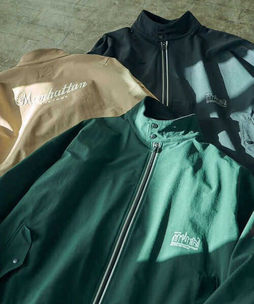 B:MING by BEAMS（ビーミングバイビームス）の「Manhattan Portage x B:MING by BEAMS / 別注 ストレッチ スタンドカラー ブルゾン（ブルゾン・メンズ・ブラック/ベージュ/ダークグリーン・SMALL/MEDIUM/LARGE）」の16枚目の写真