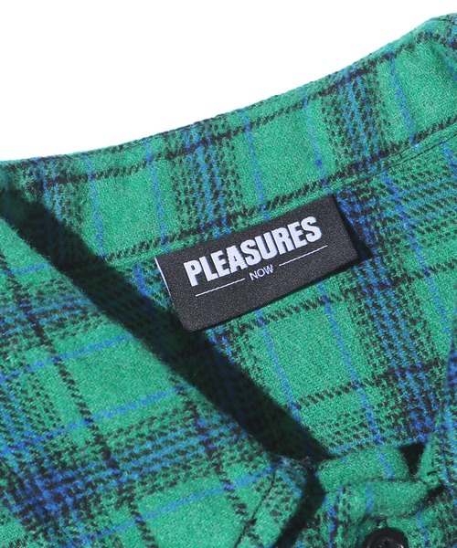 PLEASURES(プレジャー)の「PLEASURES/プレジャーズ PLVODKA FLANNEL ネルシャツ チェック グラフィックプリント(シャツ/ブラウス・メンズ・ピンク/グリーン・L/M/XL)」の6枚目の写真