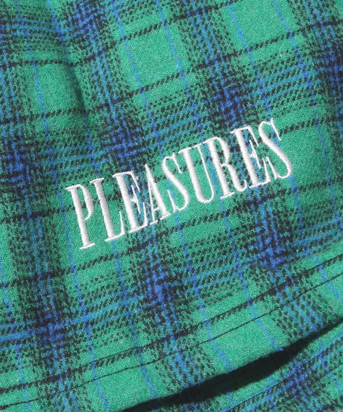 PLEASURES(プレジャー)の「PLEASURES/プレジャーズ PLVODKA FLANNEL ネルシャツ チェック グラフィックプリント(シャツ/ブラウス・メンズ・ピンク/グリーン・L/M/XL)」の8枚目の写真