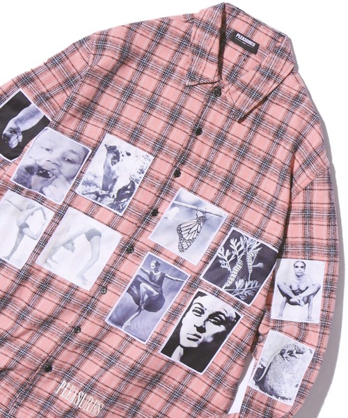 PLEASURES(プレジャー)の「PLEASURES/プレジャーズ PLVODKA FLANNEL ネルシャツ チェック グラフィックプリント(シャツ/ブラウス・メンズ・ピンク/グリーン・L/M/XL)」の15枚目の写真