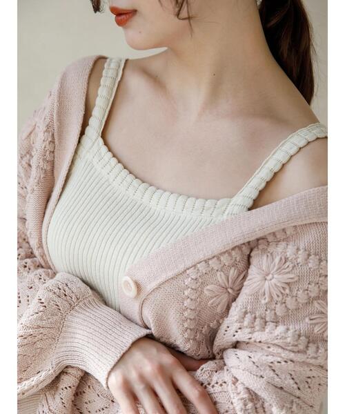 SLURR(スラ―)の「オーガニックコットンリブニットキャミ(キャミソール・レディース・グレー/アイボリー/ブラック/チョコ・FREE)」の17枚目の写真