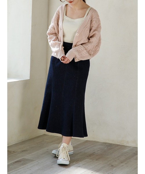 SLURR(スラ―)の「オーガニックコットンリブニットキャミ(キャミソール・レディース・グレー/アイボリー/ブラック/チョコ・FREE)」の14枚目の写真