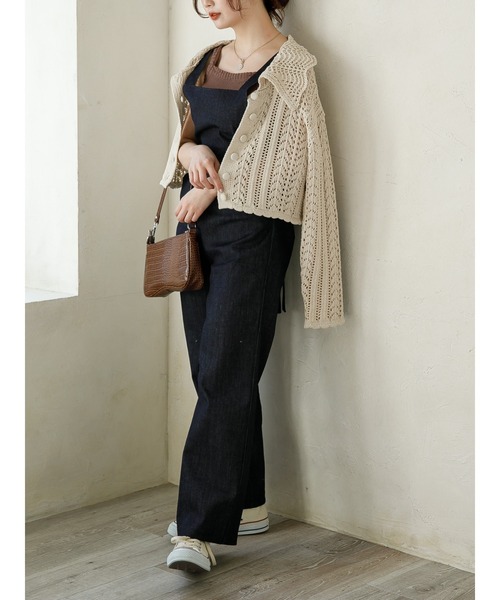 SLURR(スラ―)の「オーガニックコットンリブニットキャミ(キャミソール・レディース・グレー/アイボリー/ブラック/チョコ・FREE)」の12枚目の写真