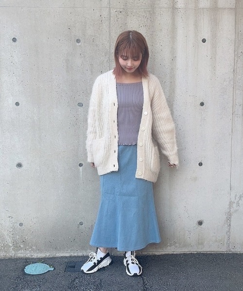 SLURR(スラ―)の「オーガニックコットンリブニットキャミ(キャミソール・レディース・グレー/アイボリー/ブラック/チョコ・FREE)」の16枚目の写真