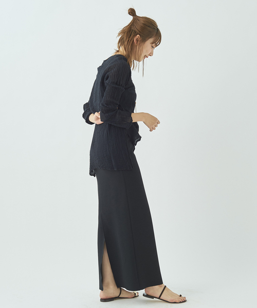 plage（プラージュ）の「【LES ATELIERS FRANCAIS DE CONFECTION】SP HENLY NECK L/SL シャツ◆（シャツ/ブラウス・レディース・カーキ/ホワイト/ブラック/ホワイト系その他・FREE）」の5枚目の写真