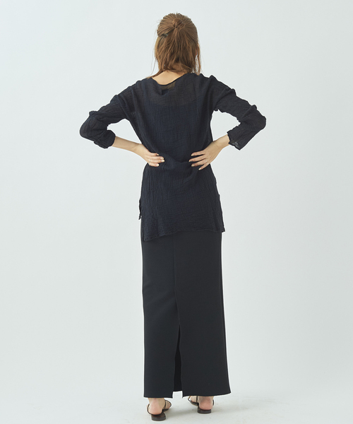 plage（プラージュ）の「【LES ATELIERS FRANCAIS DE CONFECTION】SP HENLY NECK L/SL シャツ◆（シャツ/ブラウス・レディース・カーキ/ホワイト/ブラック/ホワイト系その他・FREE）」の6枚目の写真