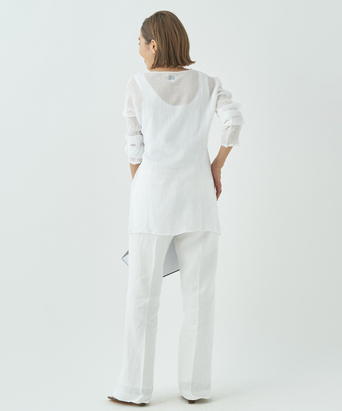 plage（プラージュ）の「【LES ATELIERS FRANCAIS DE CONFECTION】SP HENLY NECK L/SL シャツ◆（シャツ/ブラウス・レディース・カーキ/ホワイト/ブラック/ホワイト系その他・FREE）」の12枚目の写真