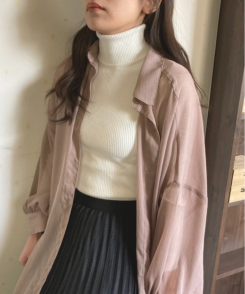 Loco Ocean（ロコオーシャン）の「タートルネック ニットトップス（ニット/セーター・レディース・ブラック/レッド/オフホワイト/アイボリー/マスタード・FREE）」の2枚目の写真