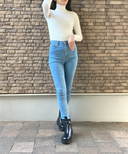 Loco Ocean（ロコオーシャン）の「タートルネック ニットトップス（ニット/セーター・レディース・ブラック/レッド/オフホワイト/アイボリー/マスタード・FREE）」の18枚目の写真