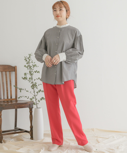 ITEMS URBANRESEARCH（アイテムズ アーバンリサーチ）の「クレリックストライプシャツ（シャツ/ブラウス・レディース・グリーン/ブルー/ブラック・FREE）」の17枚目の写真