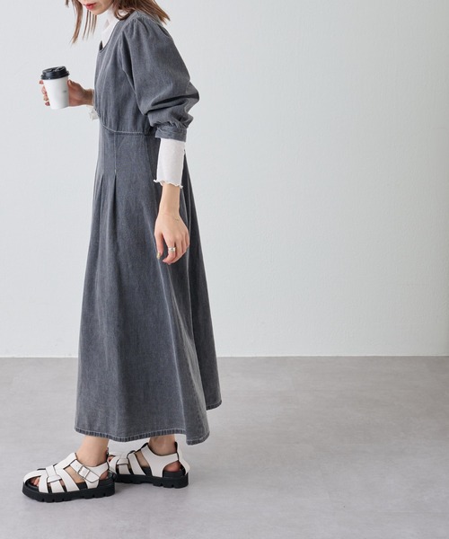 COLONY 2139（コロニートゥーワンスリーナイン）の「デニムタックフレアワンピース（ワンピース・レディース・ブルー/ブラック・FREE）」の13枚目の写真