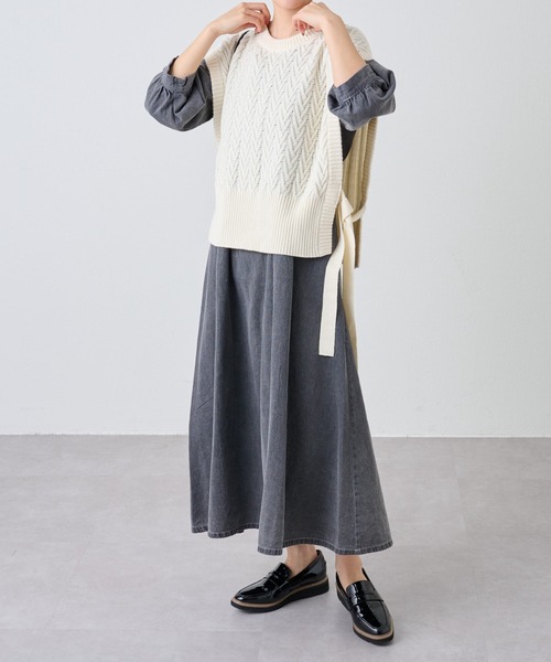 COLONY 2139（コロニートゥーワンスリーナイン）の「デニムタックフレアワンピース（ワンピース・レディース・ブルー/ブラック・FREE）」の9枚目の写真