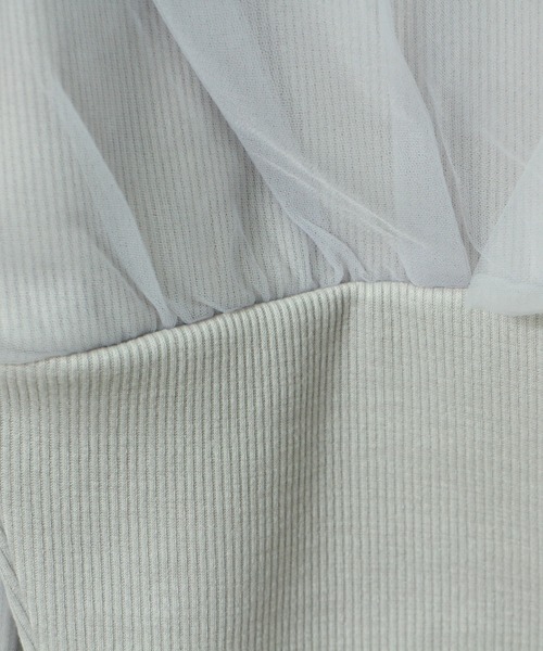 one way（ワンウェイ）の「チュールレイヤードトップス（Tシャツ/カットソー・レディース・ホワイト/ライトグレー/ブラック/ライトピンク・FREE）」の7枚目の写真