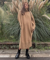 TRUNC | Wide Rib Turtle Knit OP(ワンピース)