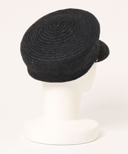 cachenez（カシュネ）の「カシュネ cache nez / ラフィアブレードマリンキャスケット（キャスケット・レディース・ブラック/ベージュ・FREE）」の3枚目の写真