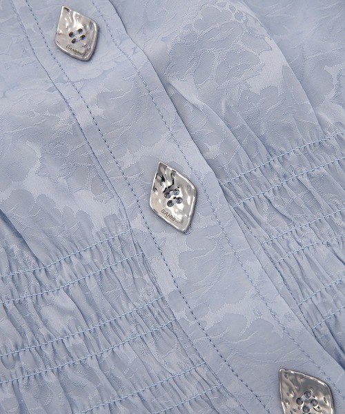GANNI（ガニー）の「Viscose Jacquard（シャツ/ブラウス・レディース・ブルー系その他・36/34）」の3枚目の写真