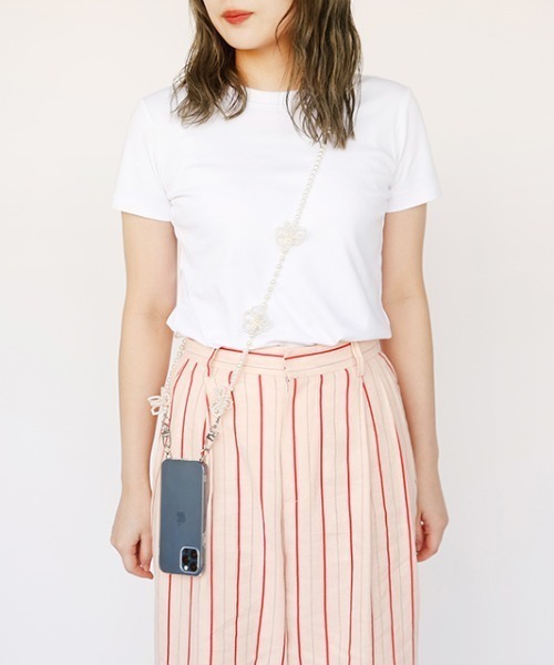 Casselini（キャセリーニ）の「Casselini(キャセリーニ)フェイクパールモバイルストラップ＆クリアiPhoneケース（スマホケース/カバー・レディース・ホワイト/シルバー・#1/#2/#3/#4/#5/#6/#7/#8/#9/#10）」の14枚目の写真