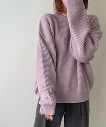 パステルカラーニットプルオーバー