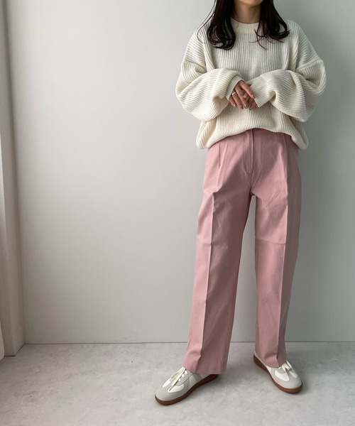 LE MORE(リモア)の「パステルカラーニットプルオーバー(ニット/セーター・レディース・アイボリー/ベージュ/オレンジ/グリーン/ラベンダー・FREE)」の21枚目の写真