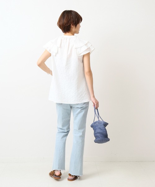 IENA - ＊iena＊ショルダーギャザーノースリーブブラウス IENA（イエナ）の「ティアードギャザーノースリーブブラウス