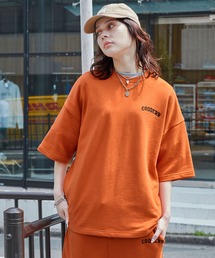 CODDERR（コーダー）の「【CODDERR】アーチロゴ刺繍 裏毛スウェットセットアップ/ビッグシルエット半袖 スウェット＆スウェットワイドハーフショーツ（ルームウェア/パジャマ）」