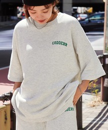 CODDERR（コーダー）の「【CODDERR】アーチロゴ刺繍 裏毛スウェットセットアップ/ビッグシルエット半袖 スウェット＆スウェットワイドハーフショーツ（ルームウェア/パジャマ）」