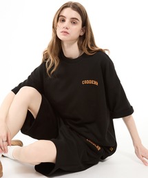CODDERR（コーダー）の「【CODDERR】アーチロゴ刺繍 裏毛スウェットセットアップ/ビッグシルエット半袖 スウェット＆スウェットワイドハーフショーツ（ルームウェア/パジャマ）」