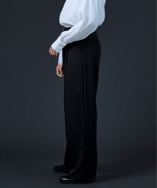 Ellno Loset（エルノロゼット）の「2タックトラウザーズパンツ（スラックス・メンズ・ブラック/チャコールグレー/ブルーグリーン・MEDIUM/LARGE）」の7枚目の写真