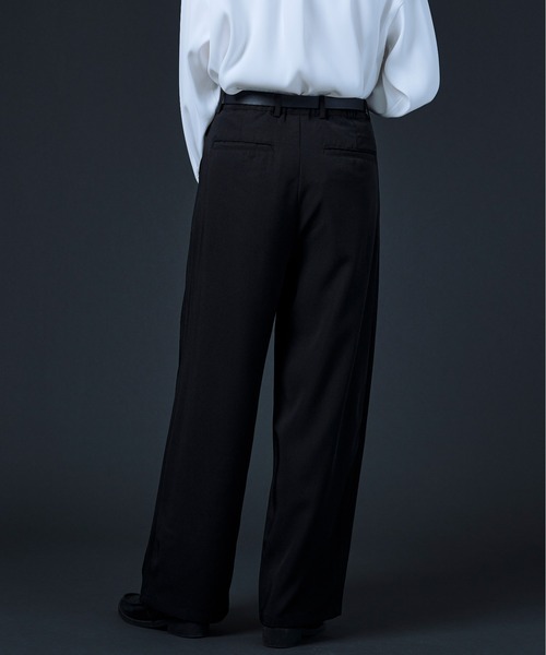 Ellno Loset（エルノロゼット）の「2タックトラウザーズパンツ（スラックス・メンズ・ブラック/チャコールグレー/ブルーグリーン・MEDIUM/LARGE）」の8枚目の写真