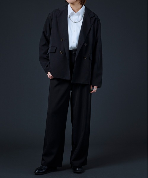 Ellno Loset（エルノロゼット）の「2タックトラウザーズパンツ（スラックス・メンズ・ブラック/チャコールグレー/ブルーグリーン・MEDIUM/LARGE）」の10枚目の写真