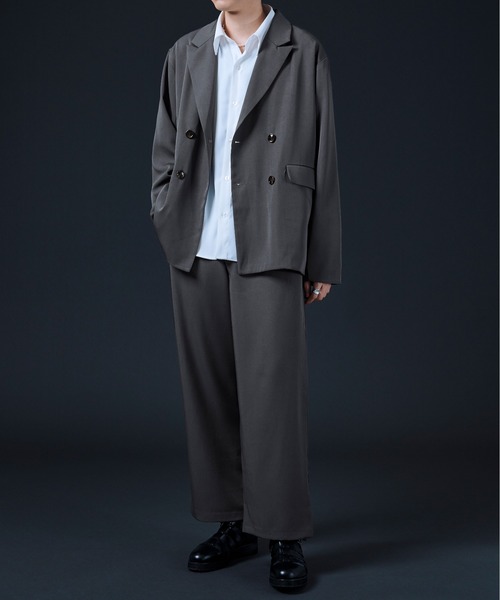 Ellno Loset（エルノロゼット）の「2タックトラウザーズパンツ（スラックス・メンズ・ブラック/チャコールグレー/ブルーグリーン・MEDIUM/LARGE）」の14枚目の写真