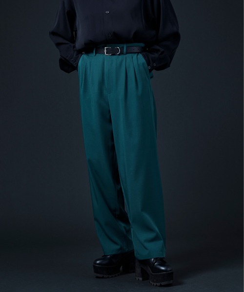 Ellno Loset（エルノロゼット）の「2タックトラウザーズパンツ（スラックス・メンズ・ブラック/チャコールグレー/ブルーグリーン・MEDIUM/LARGE）」の19枚目の写真