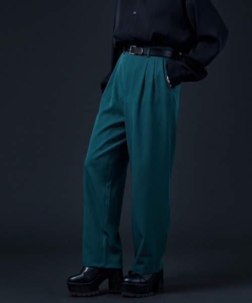 Ellno Loset（エルノロゼット）の「2タックトラウザーズパンツ（スラックス・メンズ・ブラック/チャコールグレー/ブルーグリーン・MEDIUM/LARGE）」の20枚目の写真