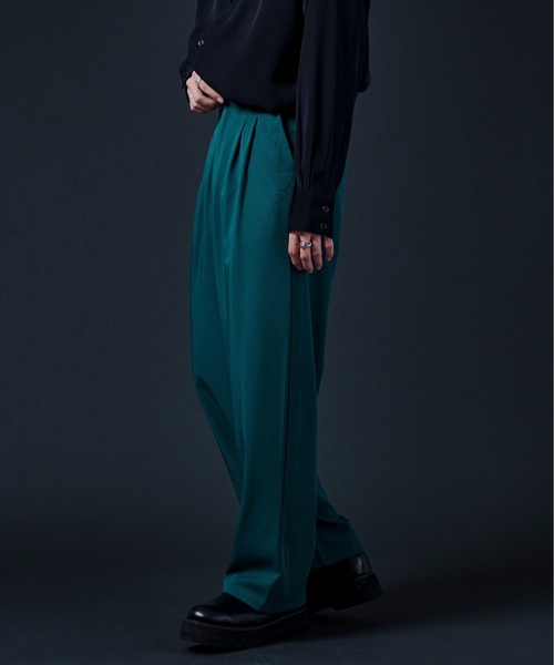 Ellno Loset（エルノロゼット）の「2タックトラウザーズパンツ（スラックス・メンズ・ブラック/チャコールグレー/ブルーグリーン・MEDIUM/LARGE）」の16枚目の写真